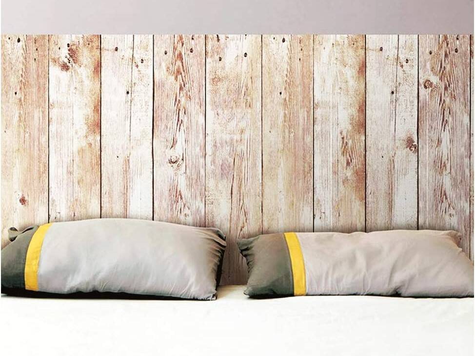 stickers tete de lit bois 